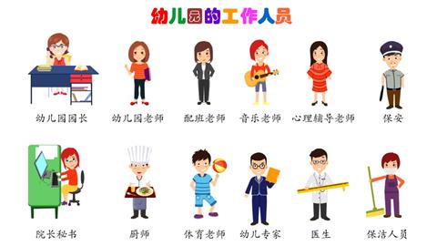 幼儿园的工作人员